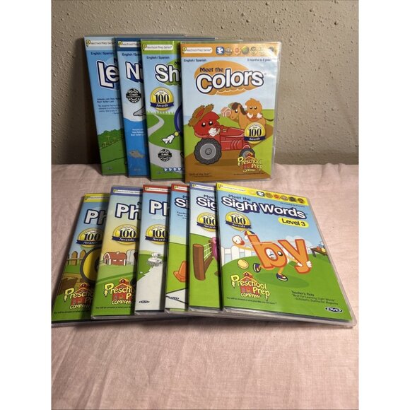 NEW Preschool Prep Company Collection Series Letters Numbers Shapes 10 DVD Box - Picture 1 of 16